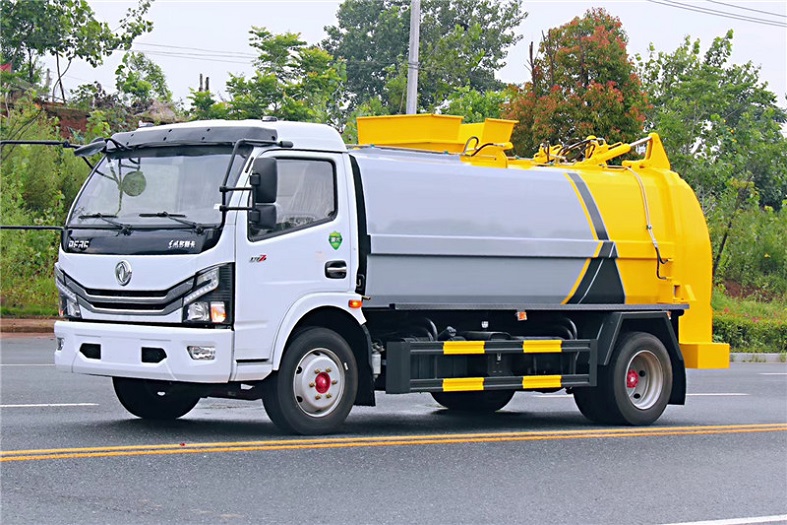 东风大多利卡8方餐垃圾车（方罐）国六