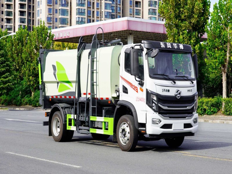 东风华神纯电自装卸垃圾车
