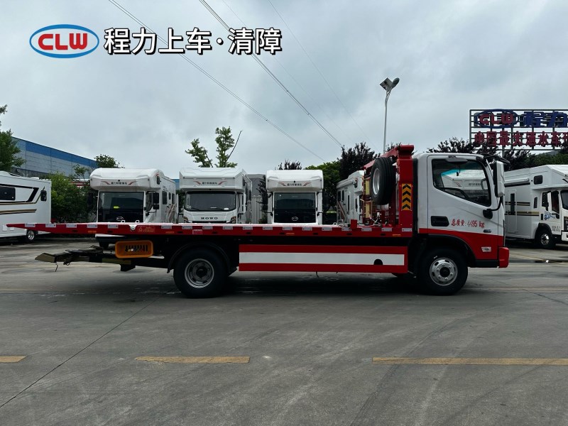 欧马可小坦克版清障车康明斯172马力